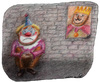 Cartoon: King and Clown (small) by Osama Salti tagged king,clown,smile,sadness,happiness,bad,good,leader,people