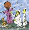 Cartoon: HYPOCRAZY (small) by Aswini-Abani tagged politics politician hypocricy scarecrow poor aswini abani aswiniabani india falsepromise