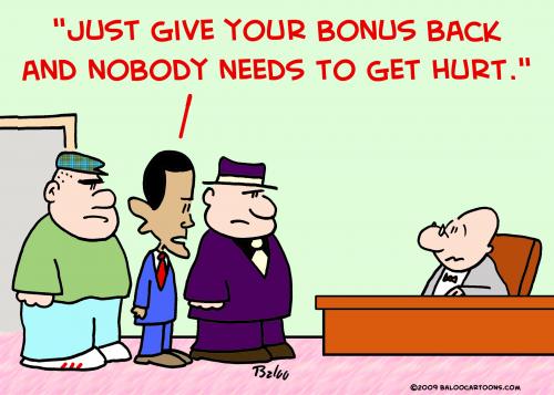 Cartoon: 1 Obama bonus (medium) by rmay tagged obama,bonus