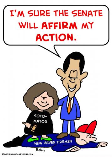 Cartoon: 1affirmmyaction (medium) by rmay tagged sotomayor,affirmative,action,obama,supreme,court