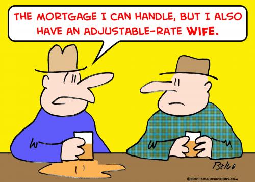 Cartoon: adjustable rate marriage wife (medium) by rmay tagged adjustable,rate,marriage,wife