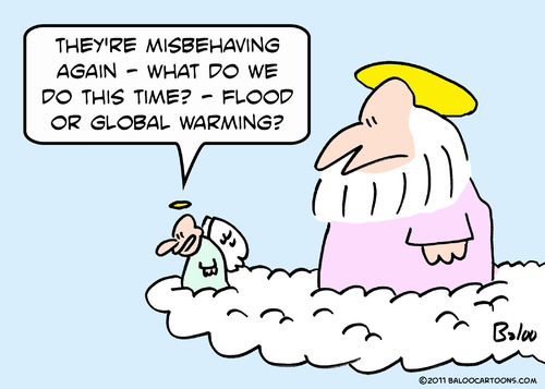 Cartoon: angel flood global warming god (medium) by rmay tagged angel,flood,global,warming,god