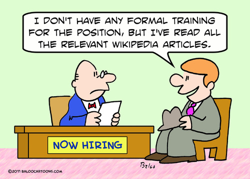 Cartoon: applicant job wikipedia (medium) by rmay tagged applicant,job,wikipedia