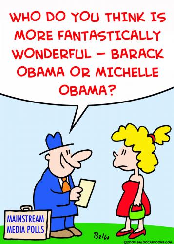 Cartoon: Barack Obama Michelle polls (medium) by rmay tagged barack,obama,michelle,polls