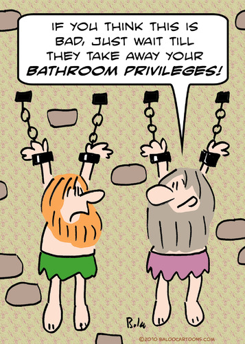 Cartoon: bathroom privileges hanging pris (medium) by rmay tagged bathroom,privileges,hanging,prisoners