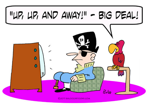 Cartoon: big deal up away parrot pirate (medium) by rmay tagged big,deal,up,away,parrot,pirate