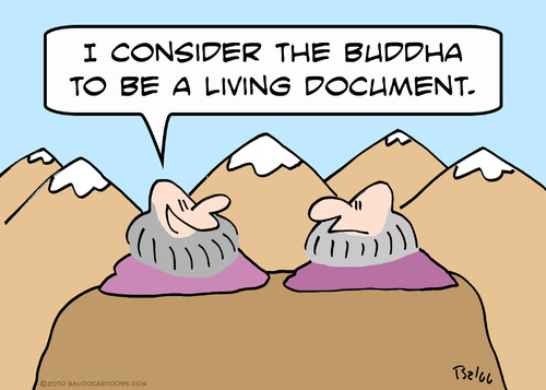 Cartoon: Buddha living document gurus (medium) by rmay tagged buddha,living,document,gurus