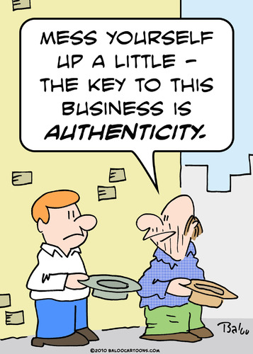 Cartoon: business authenticity panhandler (medium) by rmay tagged business,authenticity,panhandler