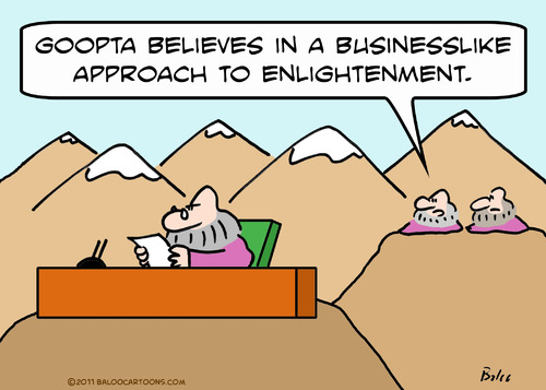 Cartoon: businesslike approach guru (medium) by rmay tagged businesslike,approach,guru,enlightenment