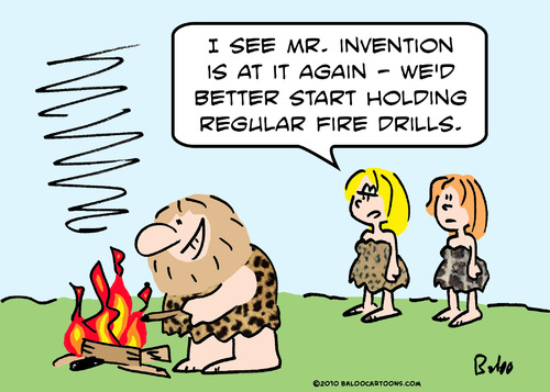 Cartoon: cave fire drills (medium) by rmay tagged cave,fire,drills