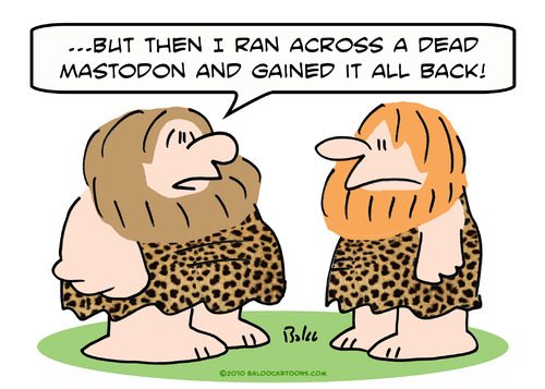 Cartoon: caveman gained weight mammoth (medium) by rmay tagged caveman,gained,weight,mammoth
