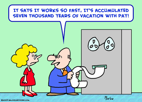 Cartoon: computer vacation pay years (medium) by rmay tagged computer,vacation,pay,years