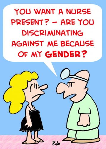 Cartoon: DOCTOR DISCRIMINATING GENDER SEX (medium) by rmay tagged doctor,discriminating,gender