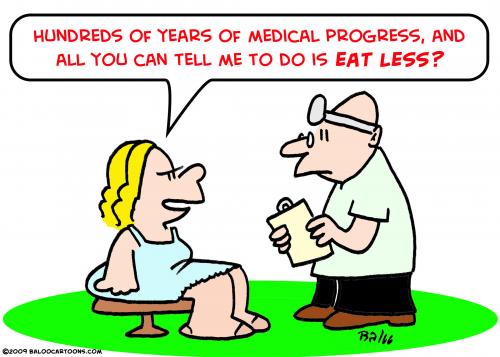 Cartoon: eat less doctor (medium) by rmay tagged eat,less,doctor