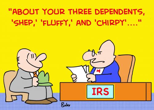 Cartoon: FLUFFY CHIRPY IRS (medium) by rmay tagged fluffy,chirpy,irs