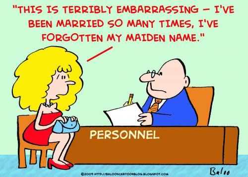 Cartoon: forgotten my maiden name (medium) by rmay tagged forgotten,my,maiden,name