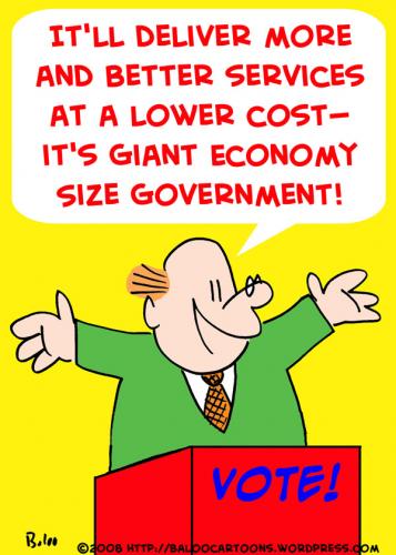 Cartoon: GIANT ECONOMY SIZE GOVERNMENT (medium) by rmay tagged giant,economy,size,government