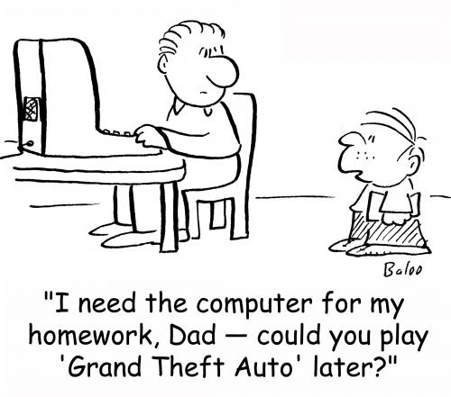 Cartoon: grand theft auto (medium) by rmay tagged grand,theft,auto