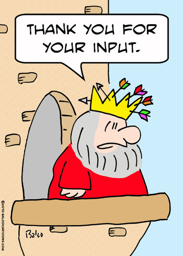 Cartoon: input arrows king thank you (medium) by rmay tagged input,arrows,king,thank,you