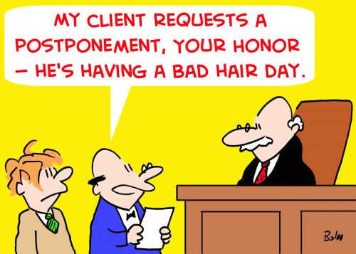 Cartoon: JUDGE BAD HAIR DAY (medium) by rmay tagged judge,bad,hair,day