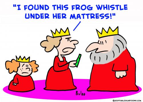Cartoon: king princess frog whistle (medium) by rmay tagged king,princess,frog,whistle
