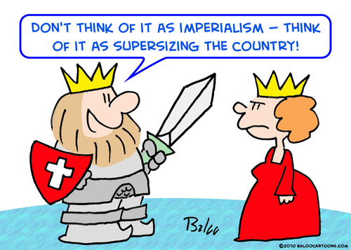 Cartoon: king supersizing country (medium) by rmay tagged king,supersizing,country