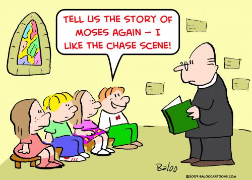 Cartoon: MOSES CHASE SCENE (medium) by rmay tagged moses,chase,scene