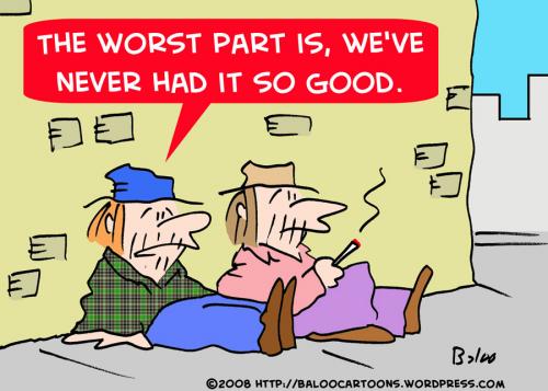 Cartoon: NEVER HAD IT SO GOOD BUMS (medium) by rmay tagged never,had,it,so,good,bums