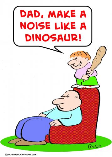 Cartoon: noise dinosaur club (medium) by rmay tagged noise,dinosaur,club
