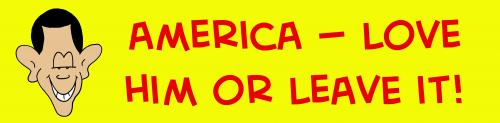 Cartoon: Obama America love him or leave (medium) by rmay tagged obama,america,love,him,or,leave