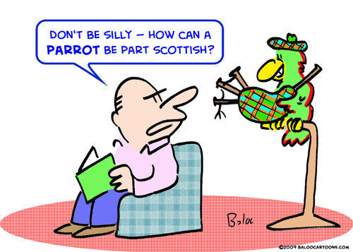 Cartoon: parrot part scottish (medium) by rmay tagged parrot,part,scottish