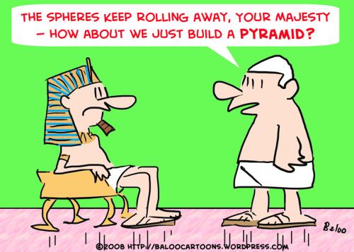 Cartoon: PHAROAH BUILD PYRAMIDS (medium) by rmay tagged pharoah,build,pyramids