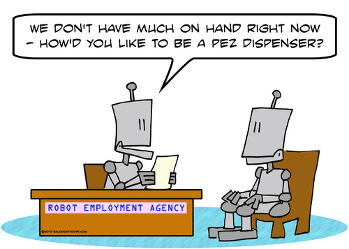 Cartoon: robot pez dispenser (medium) by rmay tagged robot,pez,dispenser