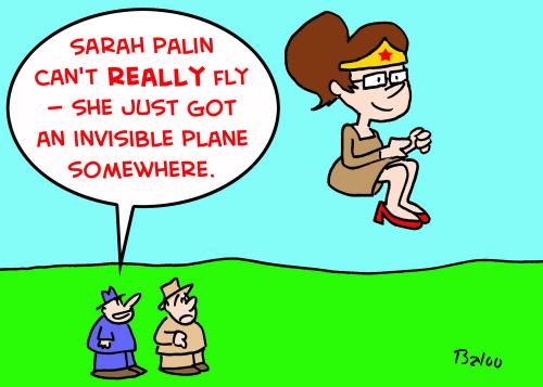 Cartoon: SARAH PALIN WONDER WOMAN (medium) by rmay tagged sarah,palin,wonder,woman