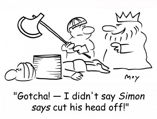 Cartoon: simon says (medium) by rmay tagged simon,says