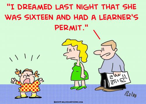 Cartoon: sixteen learners permit (medium) by rmay tagged sixteen,learners,permit