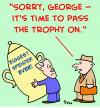 Cartoon: 1 bush obama big spender trophy (small) by rmay tagged bush,obama,big,spender,trophy