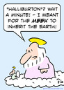 Cartoon: angel god halliburton inherit (small) by rmay tagged angel,god,halliburton,inherit,earth