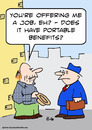 Cartoon: benefits portable job panhandler (small) by rmay tagged benefits,portable,job,panhandler