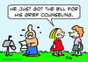 Cartoon: bill for grief counseling (small) by rmay tagged bill,for,grief,counseling