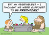 Cartoon: caveman vegetables predators (small) by rmay tagged caveman vegetables predators