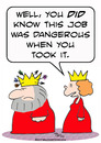 Cartoon: dangerous job king crown arrows (small) by rmay tagged dangerous,job,king,crown,arrows