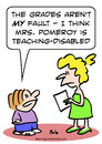 Cartoon: disabled teaching grades (small) by rmay tagged disabled,teaching,grades
