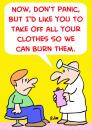 Cartoon: DOCTOR BURN CLOTHES PANIC (small) by rmay tagged doctor,burn,clothes,panic