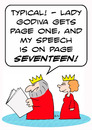 Cartoon: godiva lady king queen speech (small) by rmay tagged godiva,lady,king,queen,speech