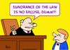 Cartoon: ignorance no excuse law dummy ju (small) by rmay tagged ignorance,no,excuse,law,dummy,judge