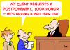 Cartoon: JUDGE BAD HAIR DAY (small) by rmay tagged judge,bad,hair,day