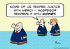 Cartoon: judge justice mercy money temper (small) by rmay tagged judge,justice,mercy,money,temper