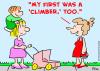 Cartoon: kid mom climber (small) by rmay tagged kid,mom,climber
