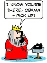 Cartoon: king obama phone (small) by rmay tagged king,obama,phone